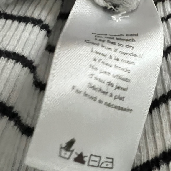 Rag & Bone Stripped Knit 100% Cotton Thermal Long Sleeve Shirt Size Small - Picture 6 of 6